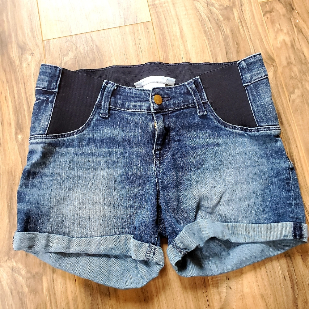Maternity denim shorts